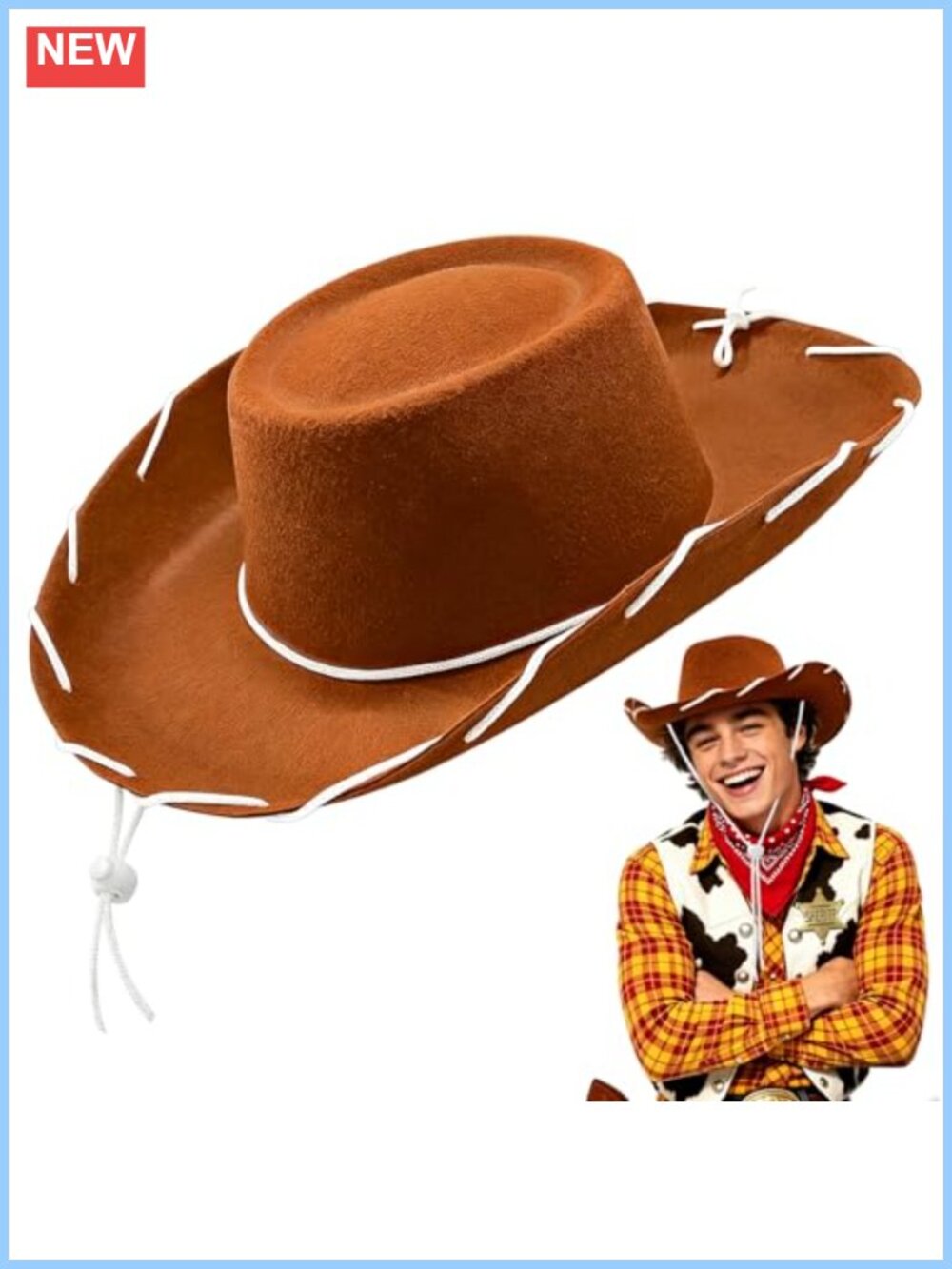 Felt Cowboy Hat Wide Brim Western Cosplay Headwear One Size